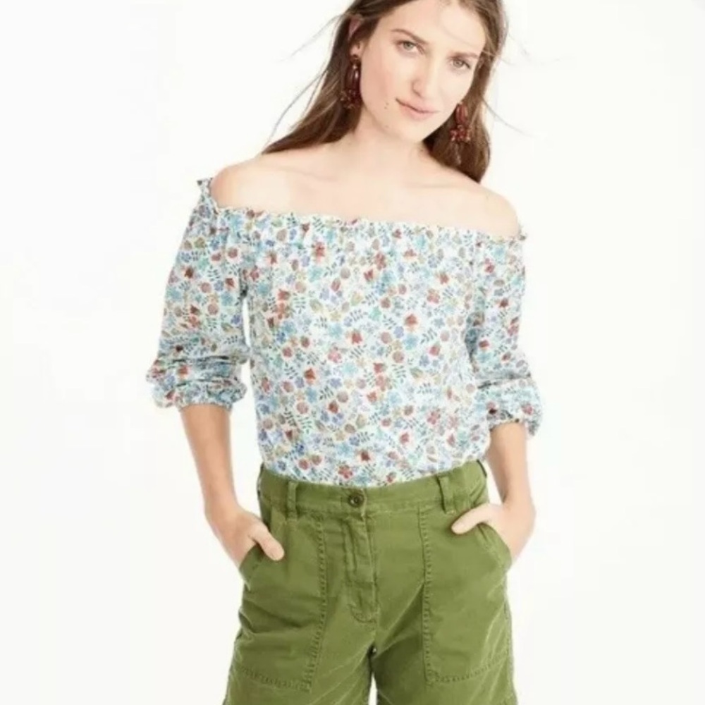 J.Crew Liberty of London Off the Shoulder Top